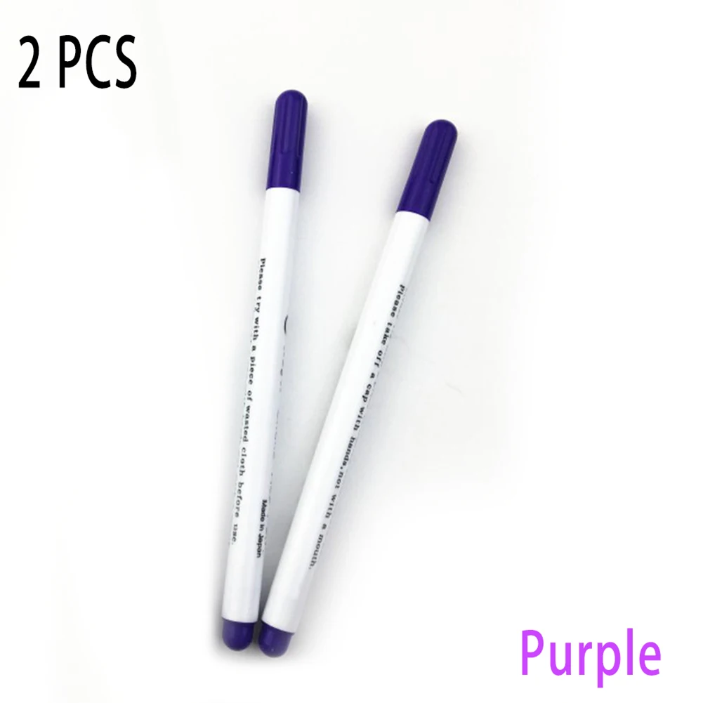 

2pcs Fabric Erasable Marker Water Soluble Pen Stitch Cross Ink Tool Sewing Craft Water-soluble Pens For Shoe Garment Factories