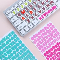 korea cute 2pcs candy color stickers waterproof number and letter stickers for planner journal diary decorate