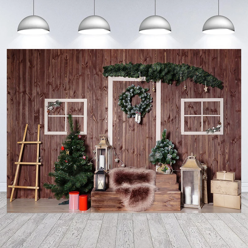 

Wood Door Backdrop Photography Baby Portrait Photography Backdrops Brown Wooden Board Plank Background for Party Decoration