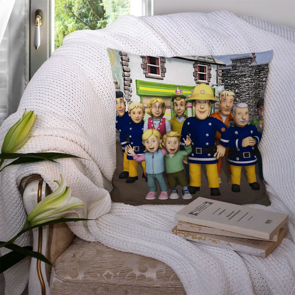 

Чехол для подушки Fireman Sam на заказ, полиэстеровый льняной бархатный чехол с принтом на молнии, декоративная подушка, чехол для автомобиля ...