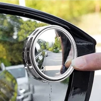 car round frame convex blind spot mirror wide angle 360 degree adjustable clear rearview auxiliary mirror driving safety