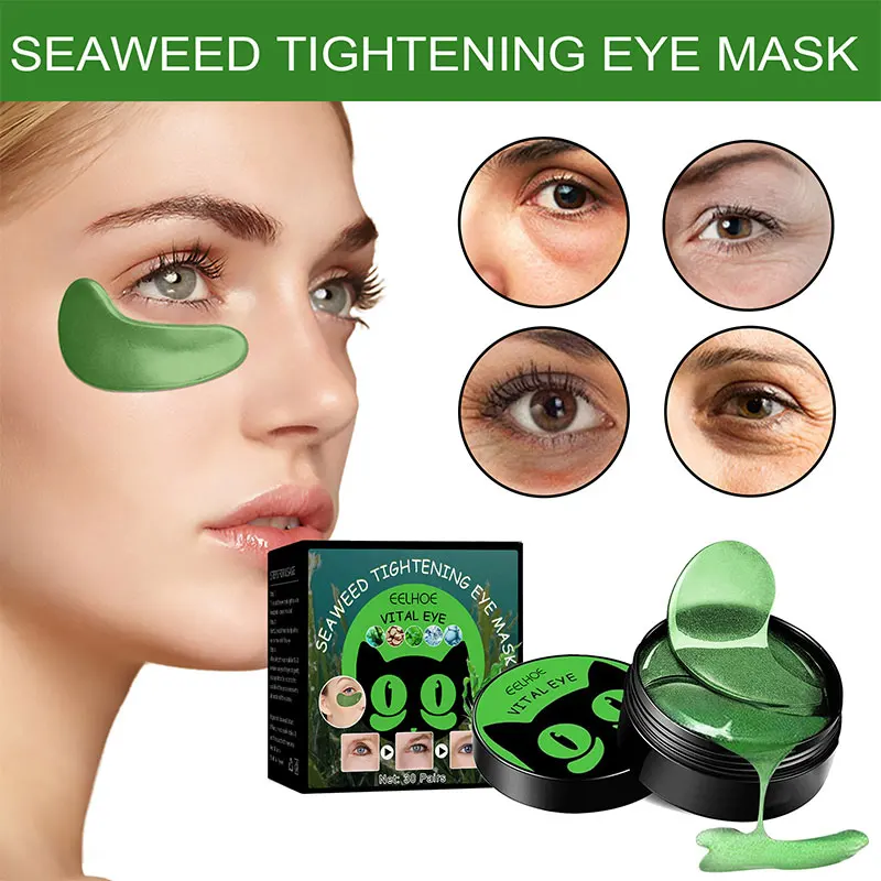 

Seaweed Crystal Eye Mask Hydrating Remover Dark Circles Eye Patches Remove Wrinkle Moisturizing Firming Eye Skin Care 30 Pairs