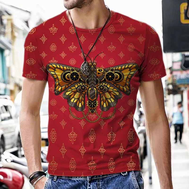 

Luxury Men's T-shirts Beach Street Outfit O Neck Funny Short Sleeve Hip-hop Oversized T-shirt Summer Casual Tracksuit Harajuku