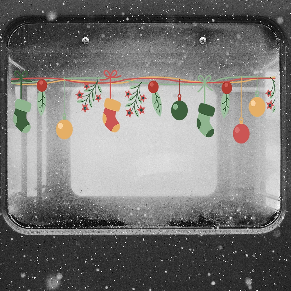 

1 Set Christmas Decorative Sticker Christmas Decoration Removable Vinyl Wall Sticker Christmas Window Decorations