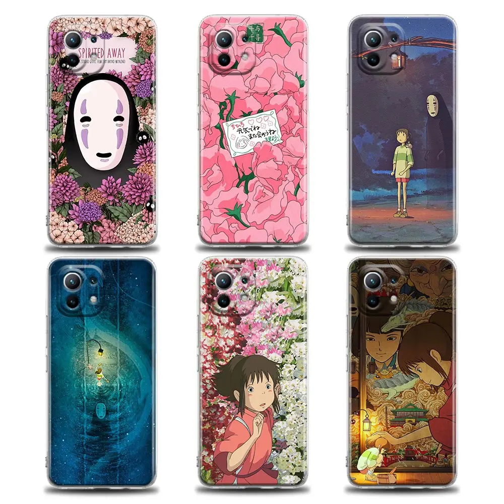

Transparent Case For Xiaomi Mi 12 11 Lite 5G NE 13 12T Pro 9T 10 For Poco X3 Pro NFC M3 F3 M5s Cover Spirited Away No Face Anime