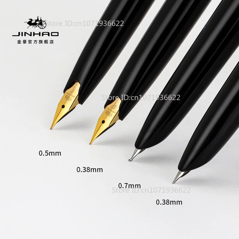 Фото Ручка-фонтан Jinhao серии 59, миниатюрная классическая, короткая, стальная, 0.38мм/EF/F/Bent, портативная карманная ручка, аналог Pilot 95s, канцелярские товары для офиса №1