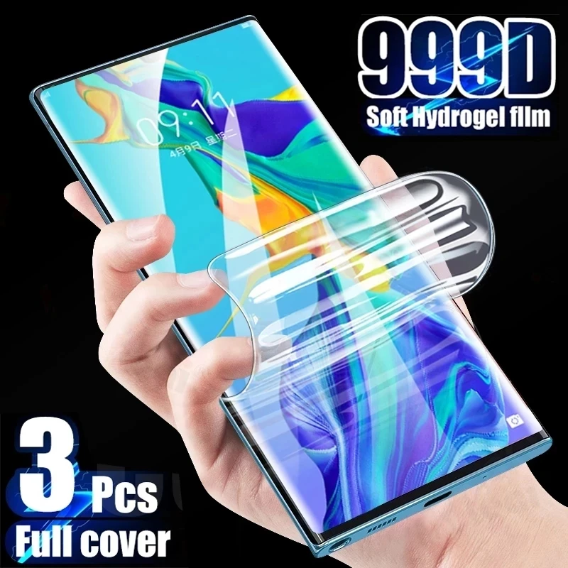 

3PCS Full Cover Hydrogel Film For Huawei P30 P40 Lite P Smart Z 2019 Screen Protector For Huawei P60 P50 P20 Pro P10 Plus Film