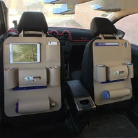 1pc multi pocket car seat back organizer storage bag pad cups storage phone holder felt fabric protector for kids children