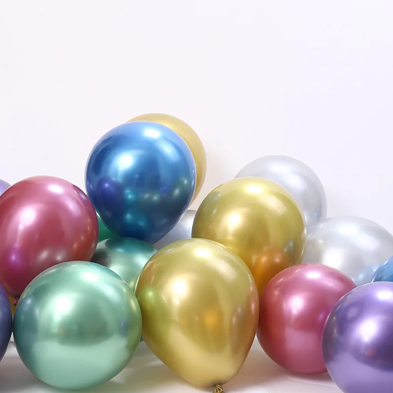 

5/10/12inch 10Pcs Chrome Metal Balloons Wedding Birthday Party Decorations Rose Gold Red Blue Green Metallic Balloon Kids Globos