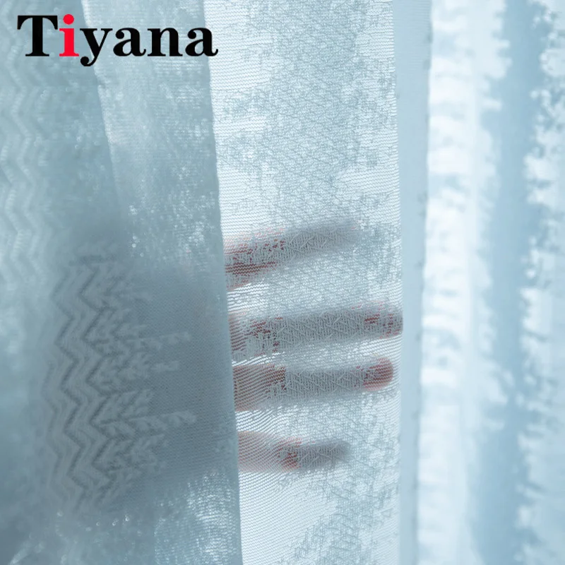 

Simple Luxury White Stripe Tulle Curtain for Living Room Decoration Veil Chiffon Sheer Voile Kitchen Tulle Rideaux Pour Le Salon