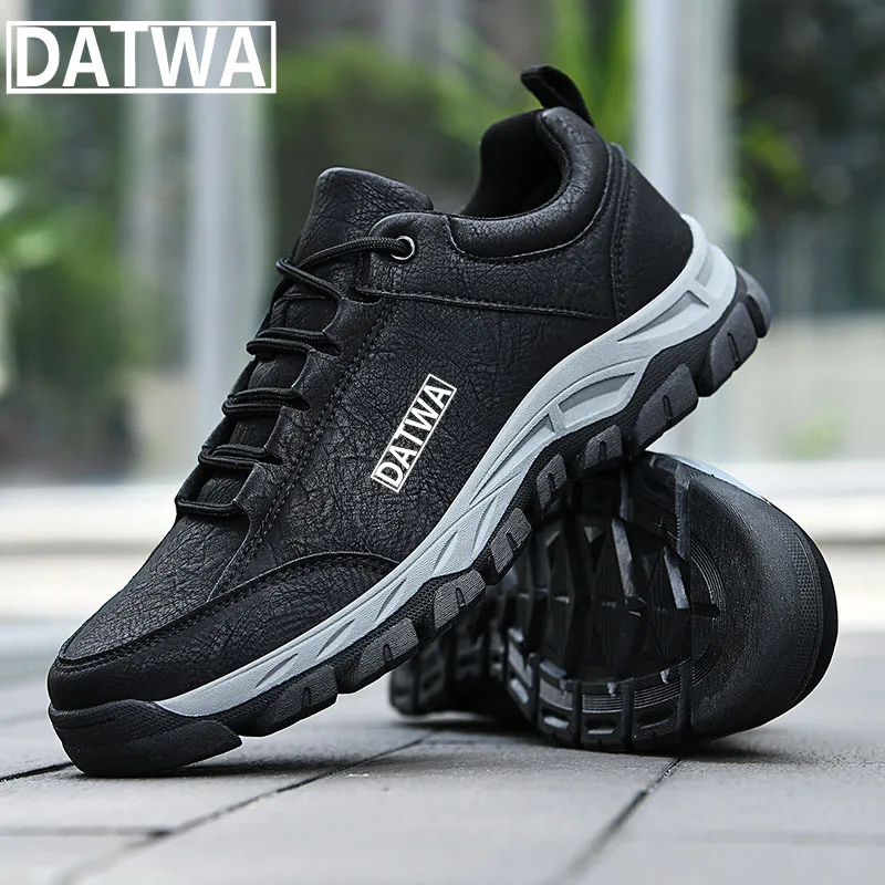 

Datwa Autumn Winter Men's Outdoor Fishing Shoes Waterproof Anti-slip Sports Shoes Mountaineering Leather Fishing Shoes