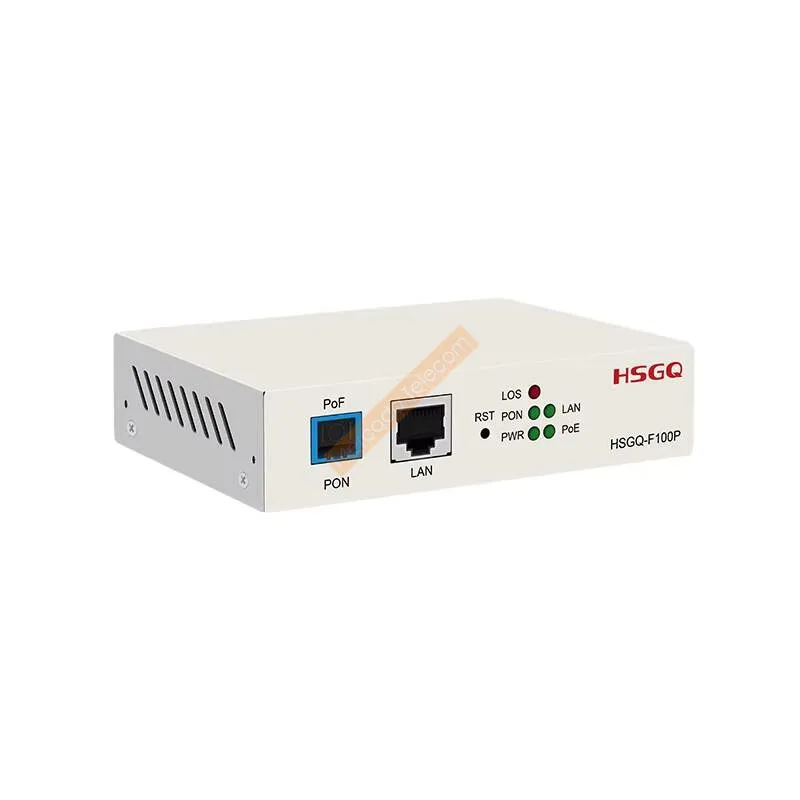 Фото Оптический терминал HSGQ-F100P с одним портом 1GE LAN PoF в железном корпусе для решений полностью оптических сетей №4