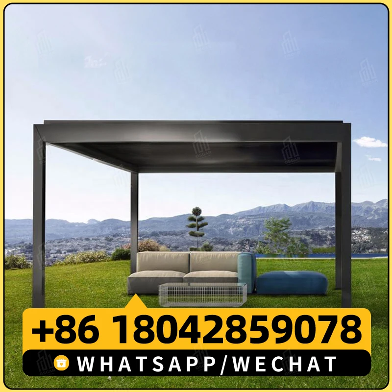 OEM Пергола 3х4 3х5 3х6м Электрическая беседка Выдвижная современная