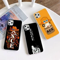 one piece portgas d ace phone case for iphone 13 12 11 pro mini xs max 8 7 plus x se 2020 xr silicone soft cover