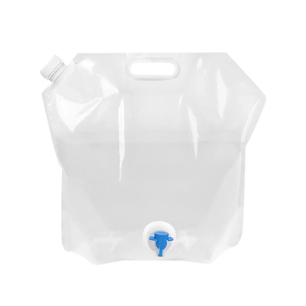 Foldable Water Bag Travel Outdoor Portable Valve Plastic Thickened Large-capacity Water Storage Tank