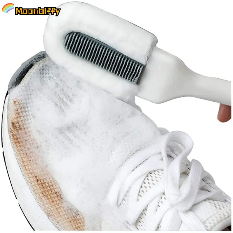Professional Shoe Cleaning Brush Multifunctional Long-handled Shoe Brush Cleaner White Shoe Slippers Kit Hanging Soft Brush Shoe
