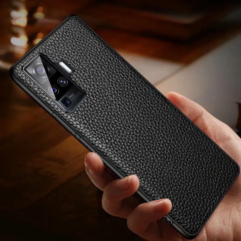 Genuine Leather Case For Vivo X50 Pro X50pro Case Cover Anti Knock Full Protective Etui Coque For Vivo X50 Casing Soft Fundas