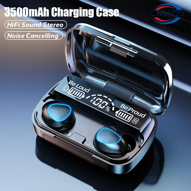 

TWS Bluetooth 5.1 Earphones 3500mAh Charging Box Wireless Headphone 9D Stereo Sports Waterproof Earbuds Headsets With Microphone
