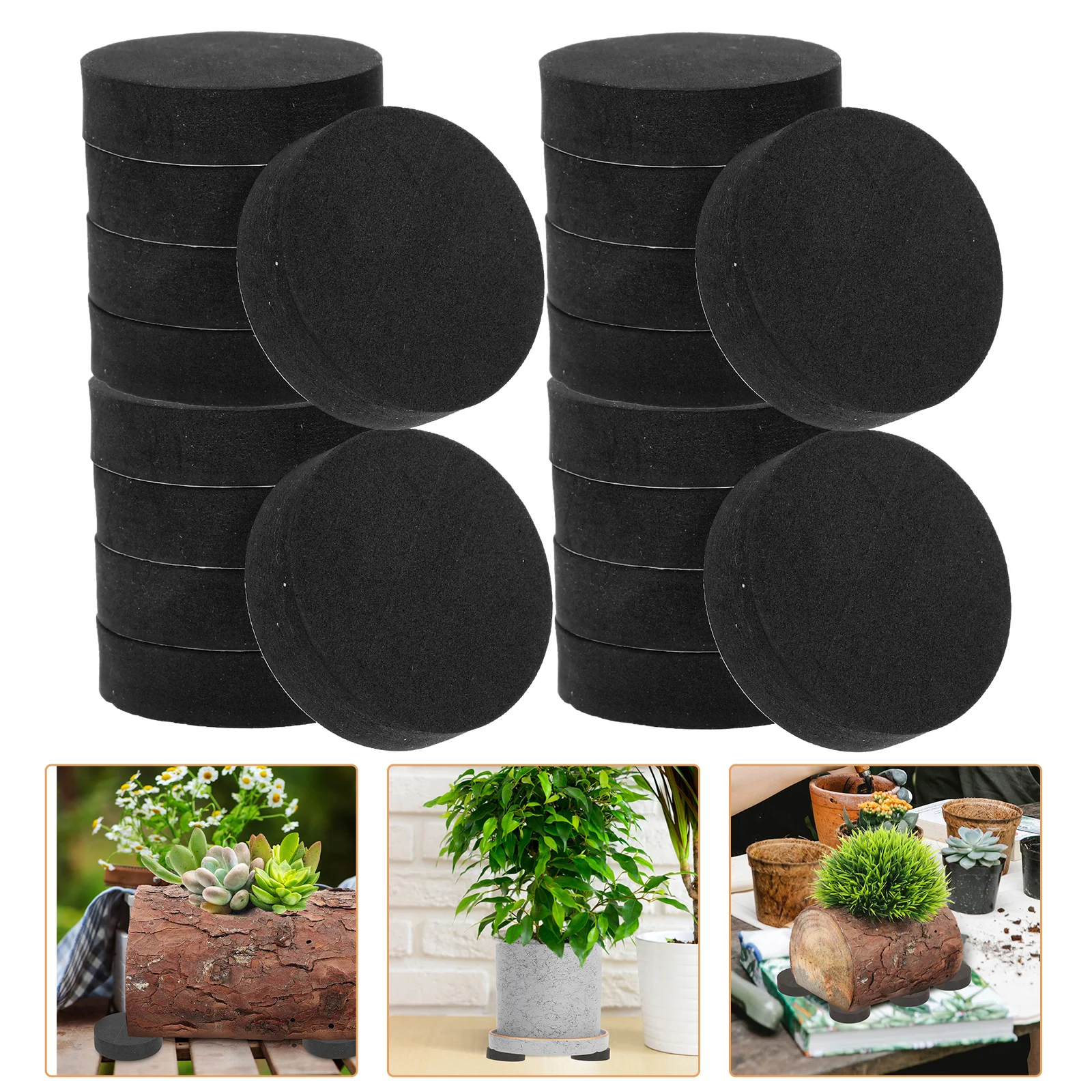 

20pcs Invisible Self-adhesive EVA Round Flowerpot Riser Enhanced Flowerpot Feet Pot Feet Sheet Flower Pot Feet Risers