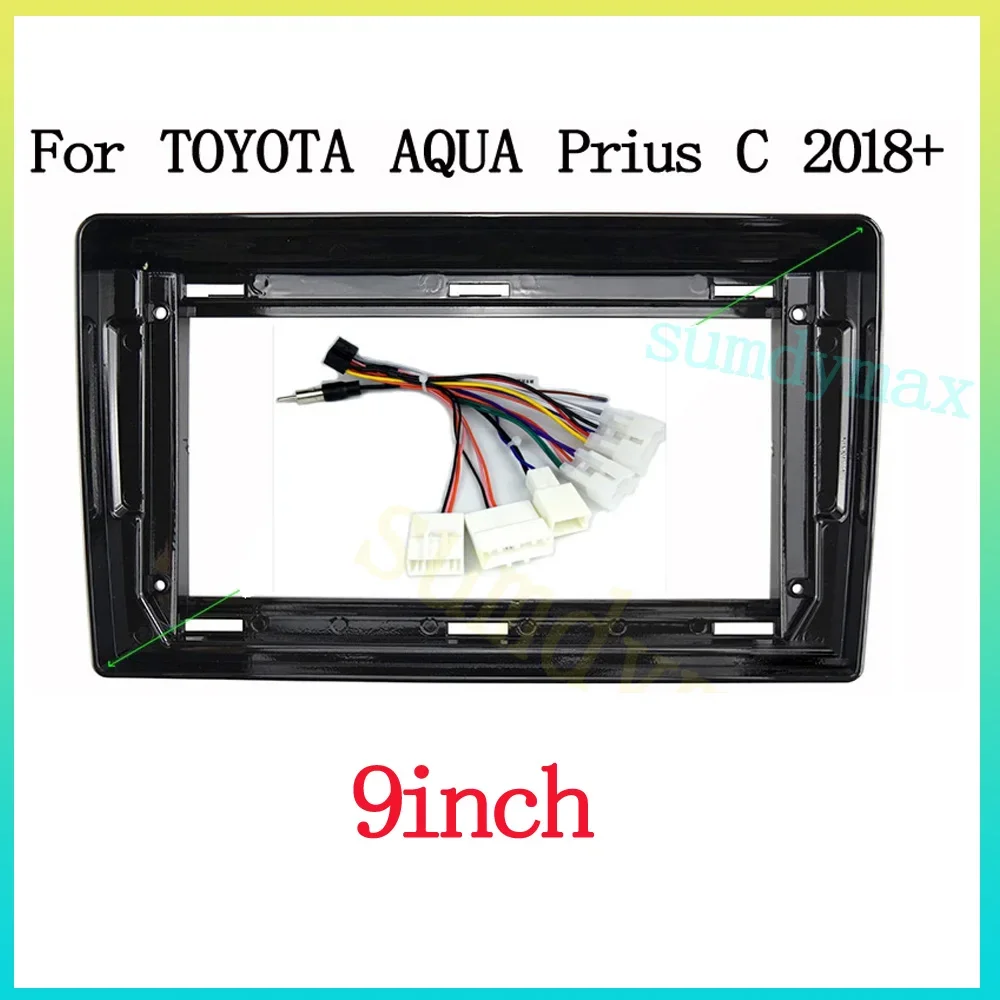 2DIN автомобильный DVD Android GPS рамка Fascia декодер для TOYOTA AQUA Prius C 2018 + радио панель