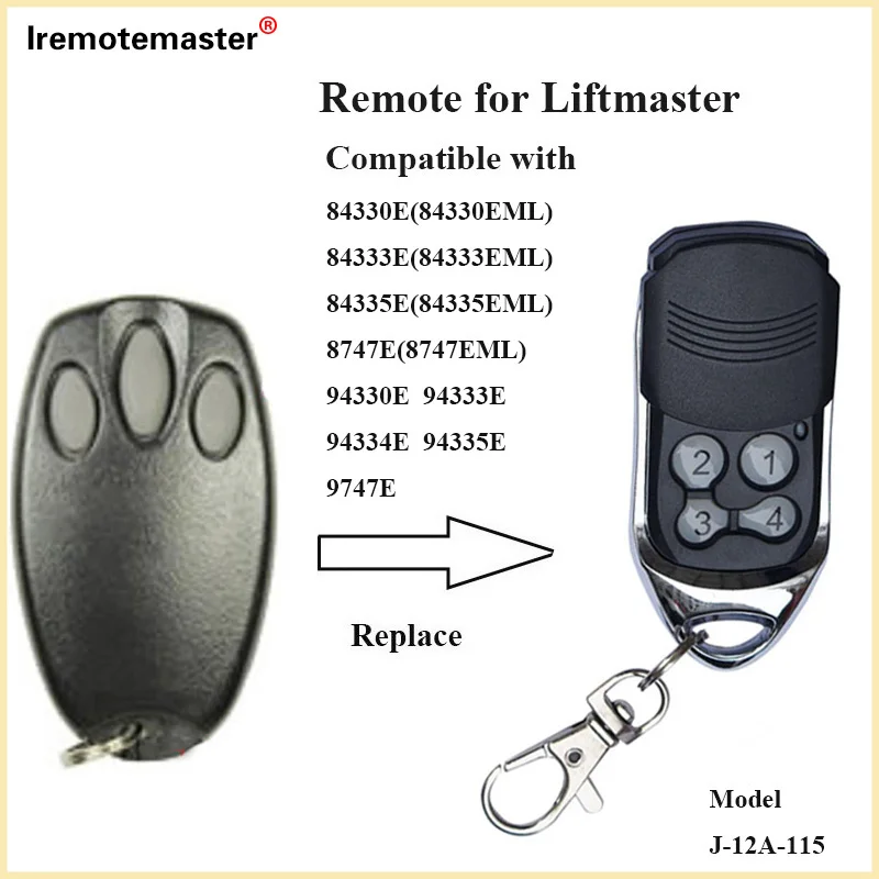 

For Chamberlain Liftmaster 94335E 84335E Garage Door Opener Remote Control Garage Remote 433.92MHz Rolling Code Transmitter
