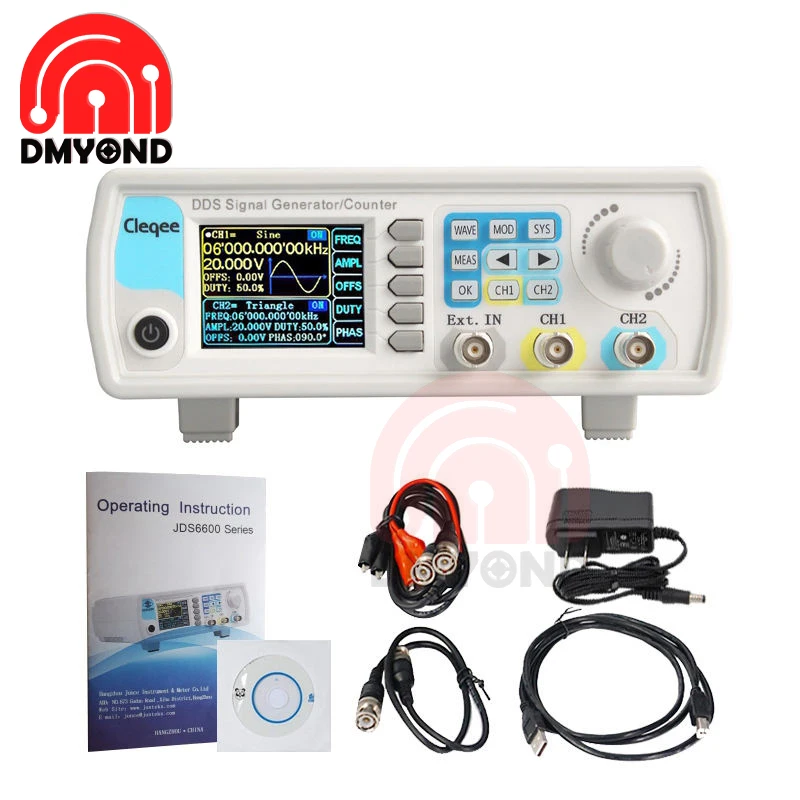 JDS6600-15M 15MHz DDS генератор сигналов с цифровым управлением Двухканальный измеритель частоты произвольный генератор сигналов