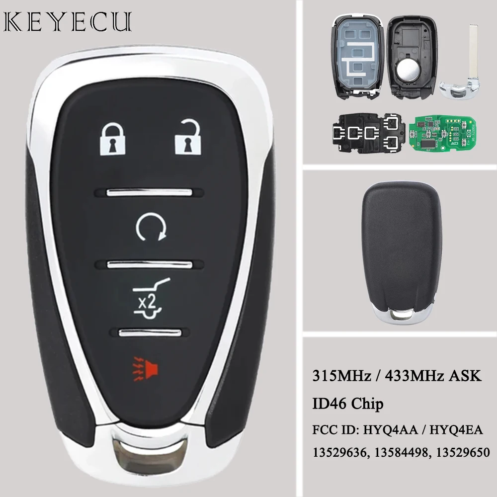 Keyecu Для Chevrolet Equinox подача 2018 2019 2020 умный ФКС ID: HYQ4EA HYQ4AA 13529636 13584498 13529650
