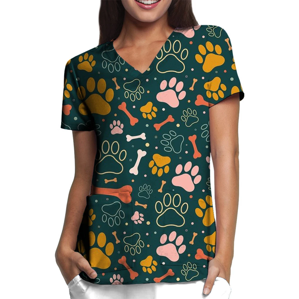 Топ Y2k Одежда Женские топы Женская одежда с вилкой Униформа медсестры Футболка