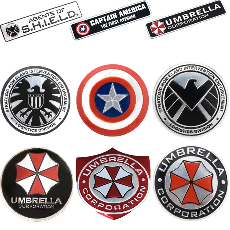 Автомобильный Стайлинг 3D металлический щит супергероя эмблема значок наклейки