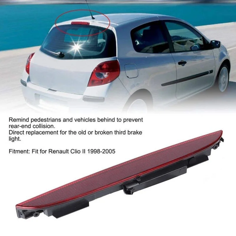 Фото Новый задний дополнительный стоп-сигнал (третий) для Renault Clio MK2 1998-2006, OEM 7700410753, 1 шт., автомобильные аксессуары №1