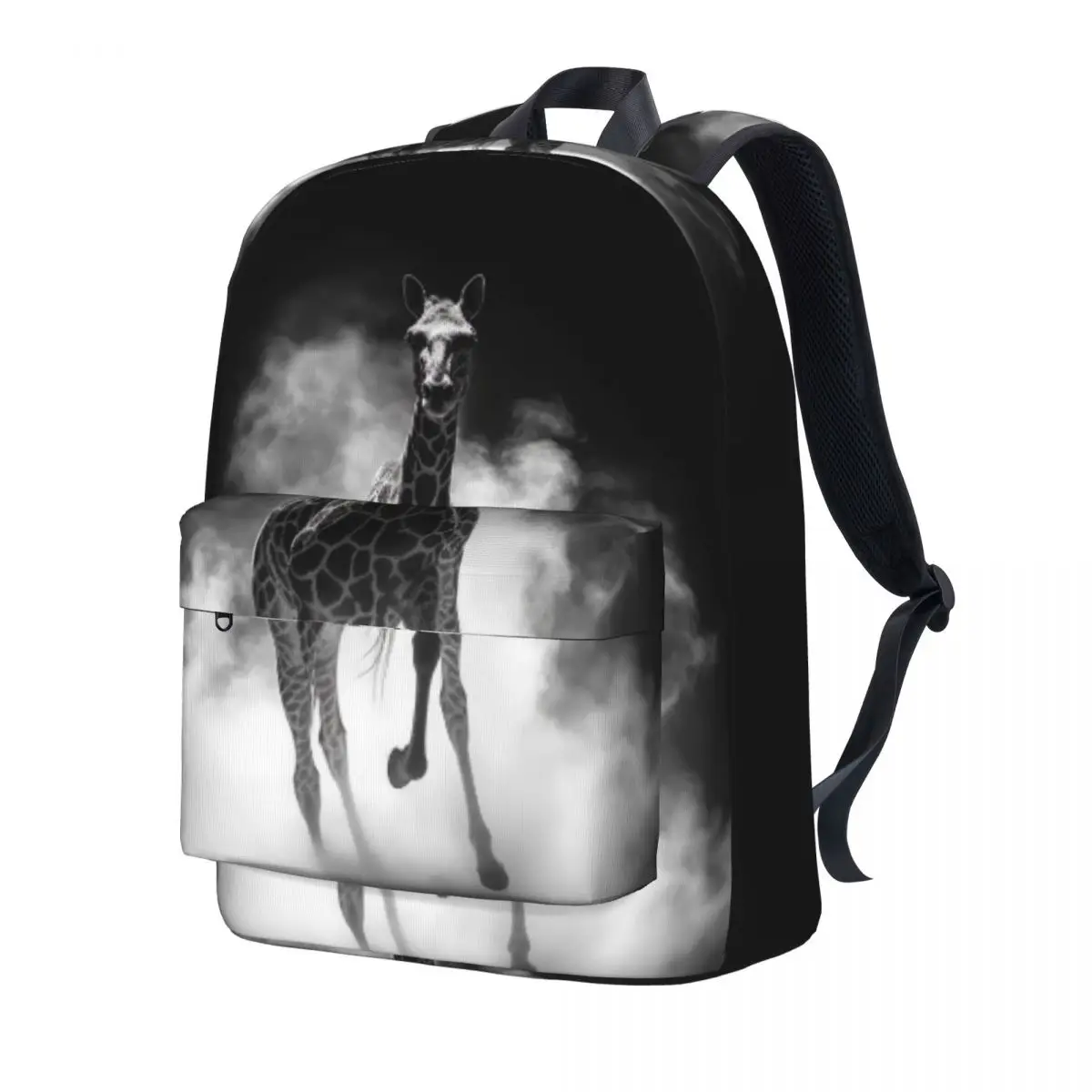 

Giraffe Backpack Light sketch White Powder Kawaii Backpacks Student Unisex Travel Soft High School Bags Custom Rucksack