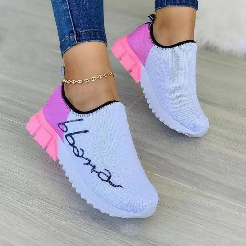 

New Sneakers for Women Comfortable Mesh Fashion Casual Shoes Slip On Platform Female Sport Flats Ladies Vulcanized Shoes Zapatos