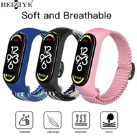 colorful braided nylon strap for xiaomi mi band 7 adjustable buckle watchband for xiaomi miband 7 sport strap bracelet correa