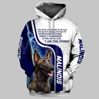 lightning malinois 3d printed hoodies unisex pullovers funny dog hoodie casual street tracksuit