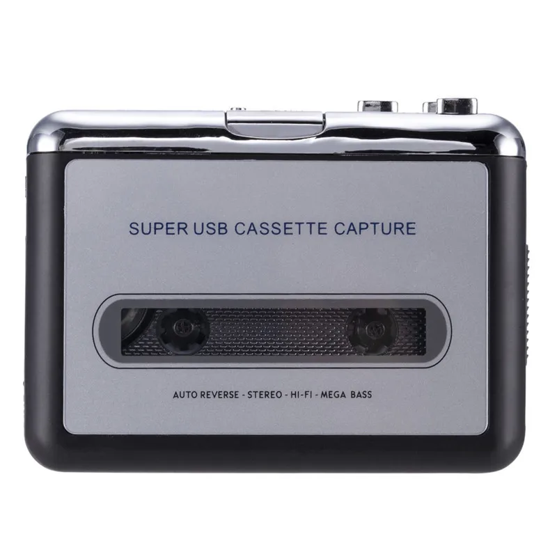 USB Cassette Tape To PC MP3 CD Switcher Converter Capture Audio Music Player with Headphones
