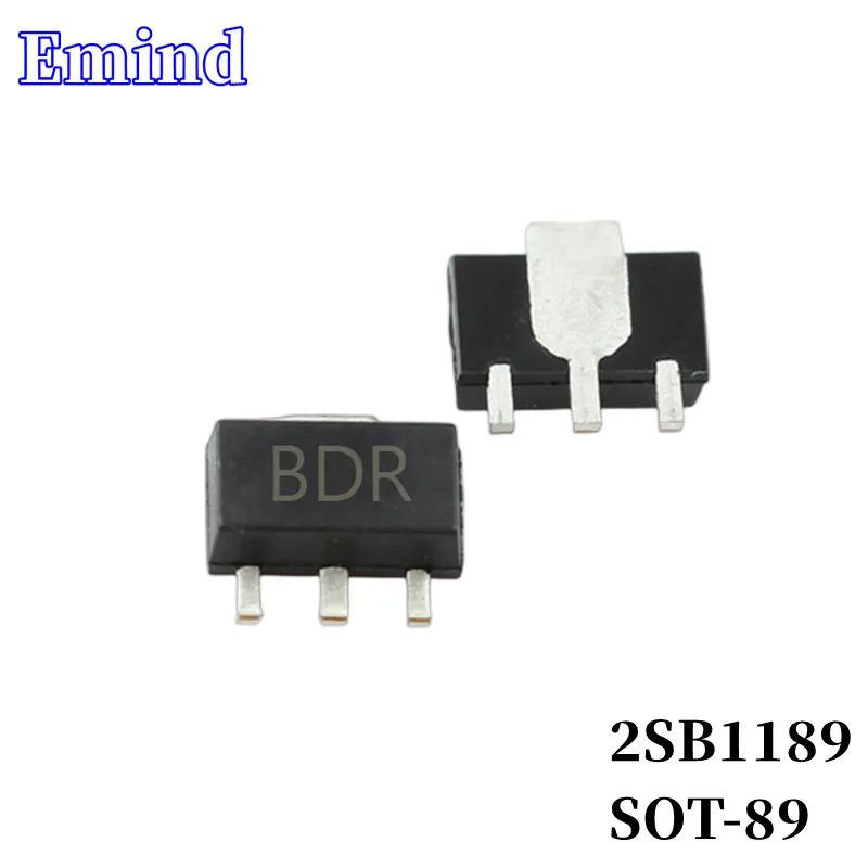 

200/500/1000/2000/3000Pcs 2SB1189 SMD Transistor SOT-89 Footprint BDR Silk Print PNP 80V/1A Bipolar Amplifier Transistor