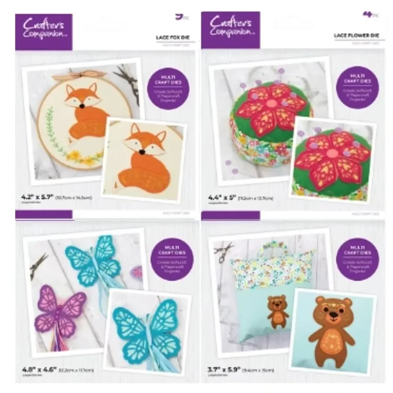 Скрапбукинг мульти-крафт кружево медведь режущая рамка штампы 2024 новые шаблоны