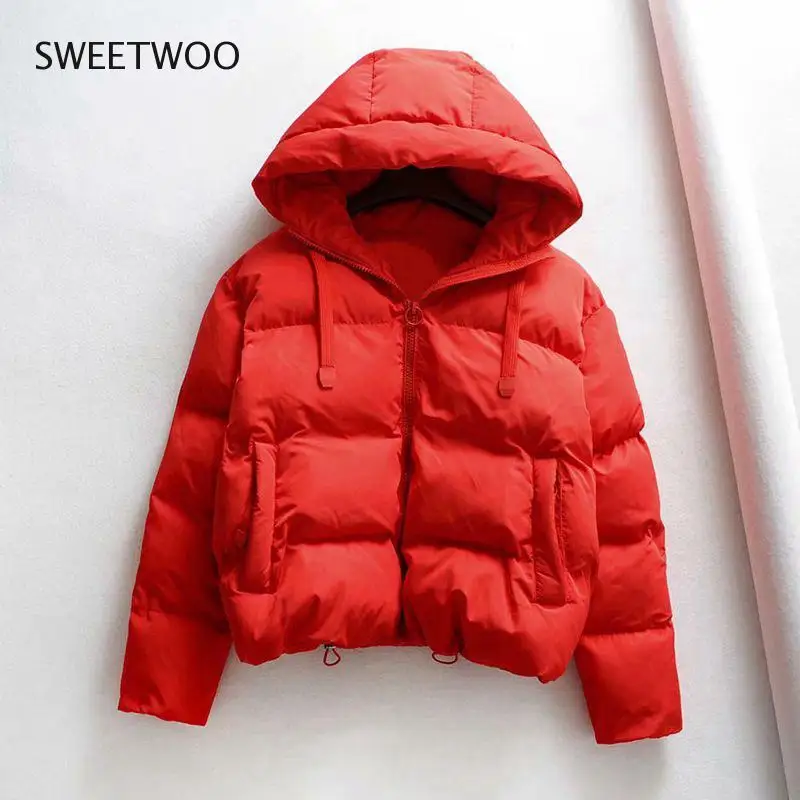Cotton Padded Jacket Winter Hooded Parkas Woman Warm Down Jacket Large Size Woman Coat Thicken Women Casual Women Puffer Jacket