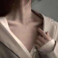 wholesale s925 sterling silver necklace moon pendant new fashion classic jewelry for mother girls