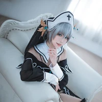 soft cat brand honjou nia cosplay wig anime date a live cosplay wig silver gray short hairfree wig cap