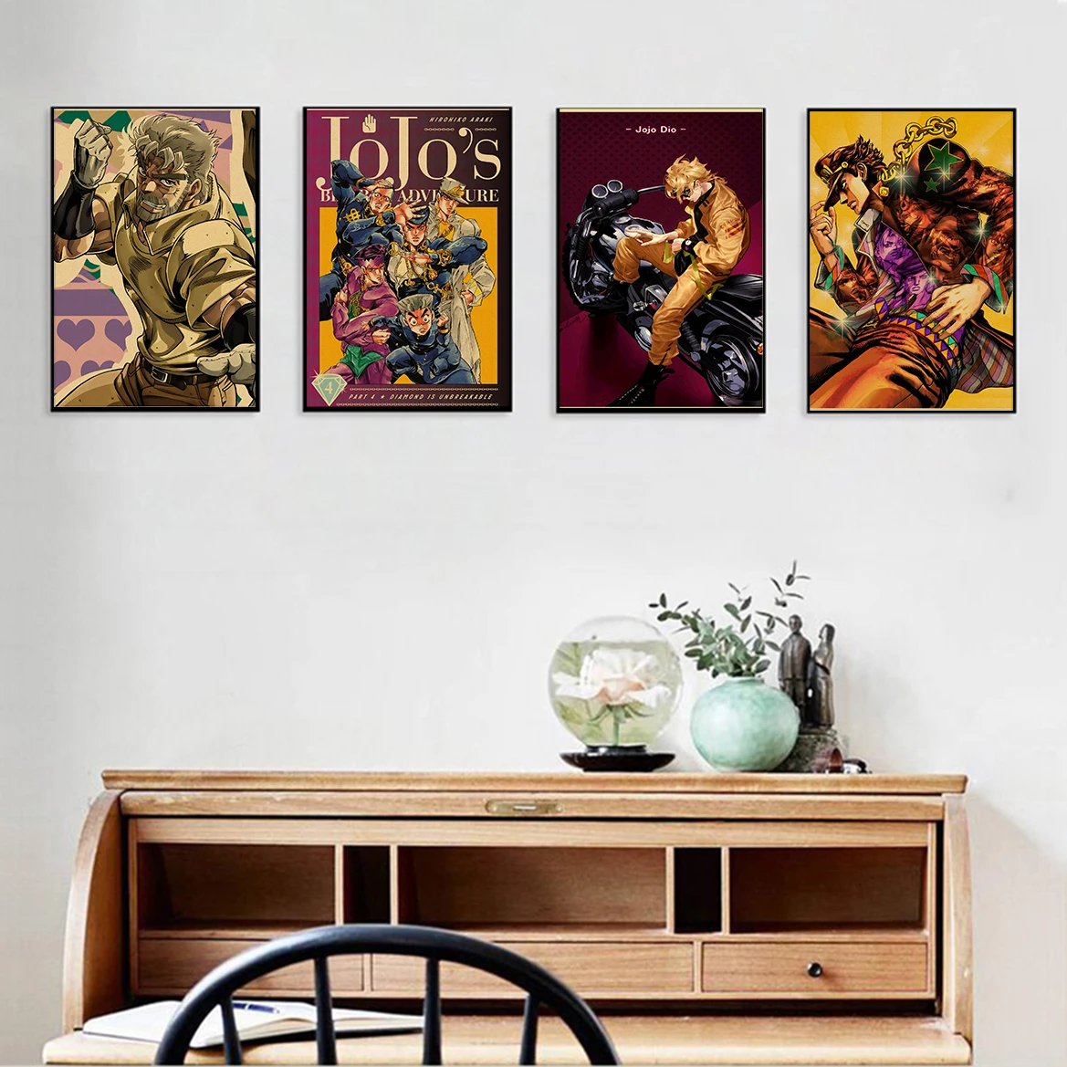 Классическое аниме Джоджо Необычные Приключения искусственная бумага винтажная