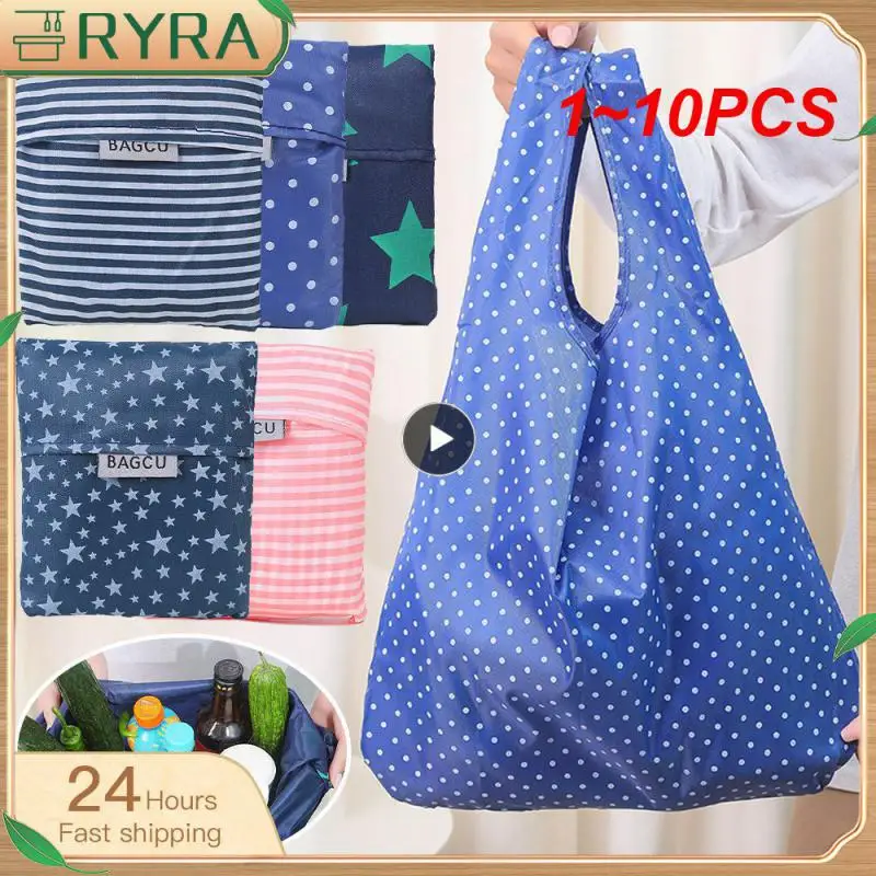 

1~10PCS Shopping Bag Eco-friendly Bag Hand Shoulder Grocery Bags Shoulder Market Bags Reusable Foldable Supermarket Shop Bags