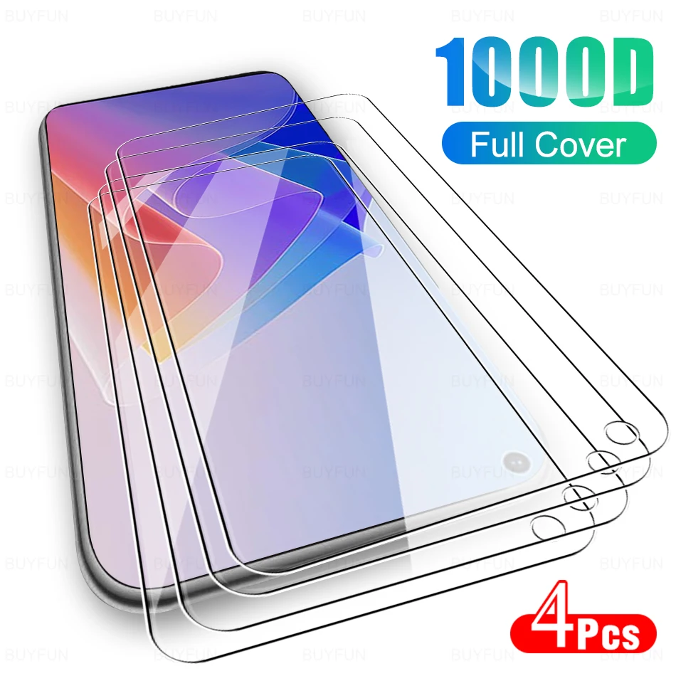 

4 шт. прозрачная защита экрана от царапин для Oppo Reno7 Z 5G полное покрытие закаленное стекло на Reno 7 5G Противоударная защитная пленка