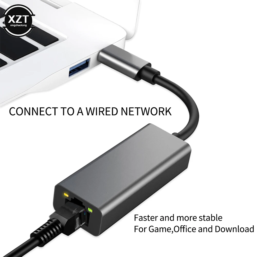 

USB Type C Ethernet Adapter Network Card USB C To RJ45 1000Mbps Lan Internet Cable For MacBook PC Windows XP 7 8 10 Android