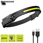 Фонарь с COB матрицей, водонепроницаемый рабочий светильник с датчиком движения, с зарядкой от USB, 9000 лм