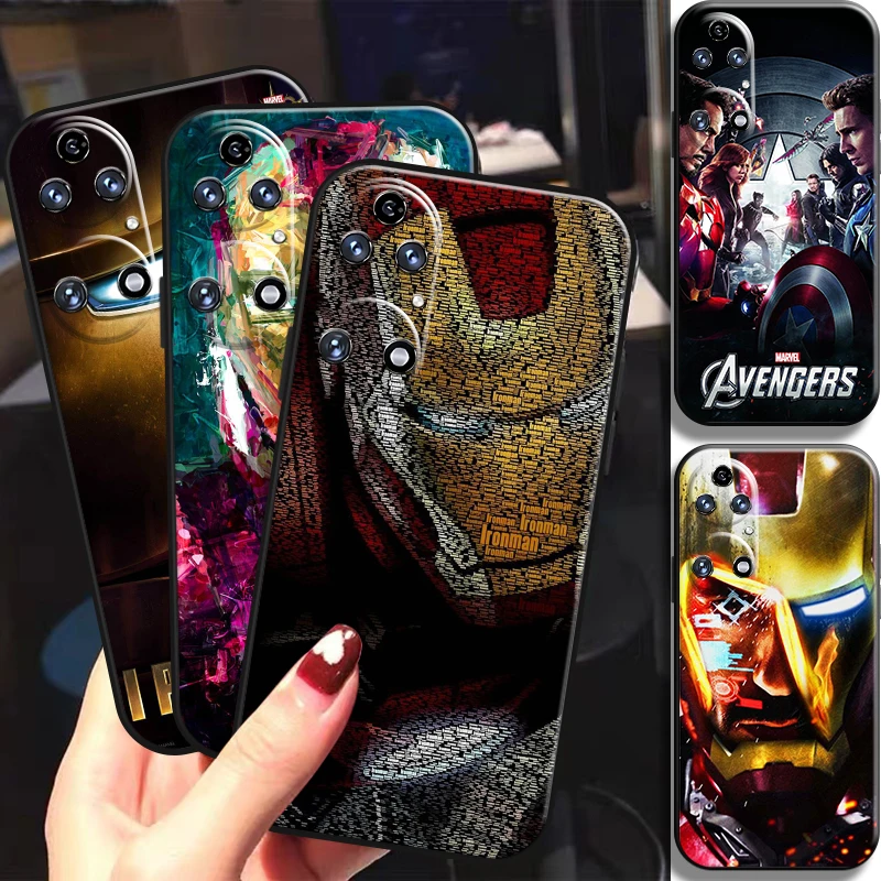 

Marvel Avengers Iron Man For Huawei P50 P40 P30 P20 Pro Lite 5G P Smart Z 2019 2021 Phone Case Bumper Black Silicone Cover