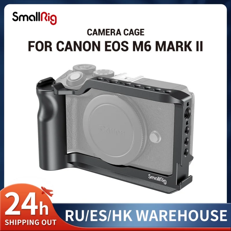 

SmallRig Camera Cage Rig for Canon EOS M6 Mark II w/ Comfortable Handle Grip 2 Cold Shoe Mount for Canon Camera Accessries 2515B