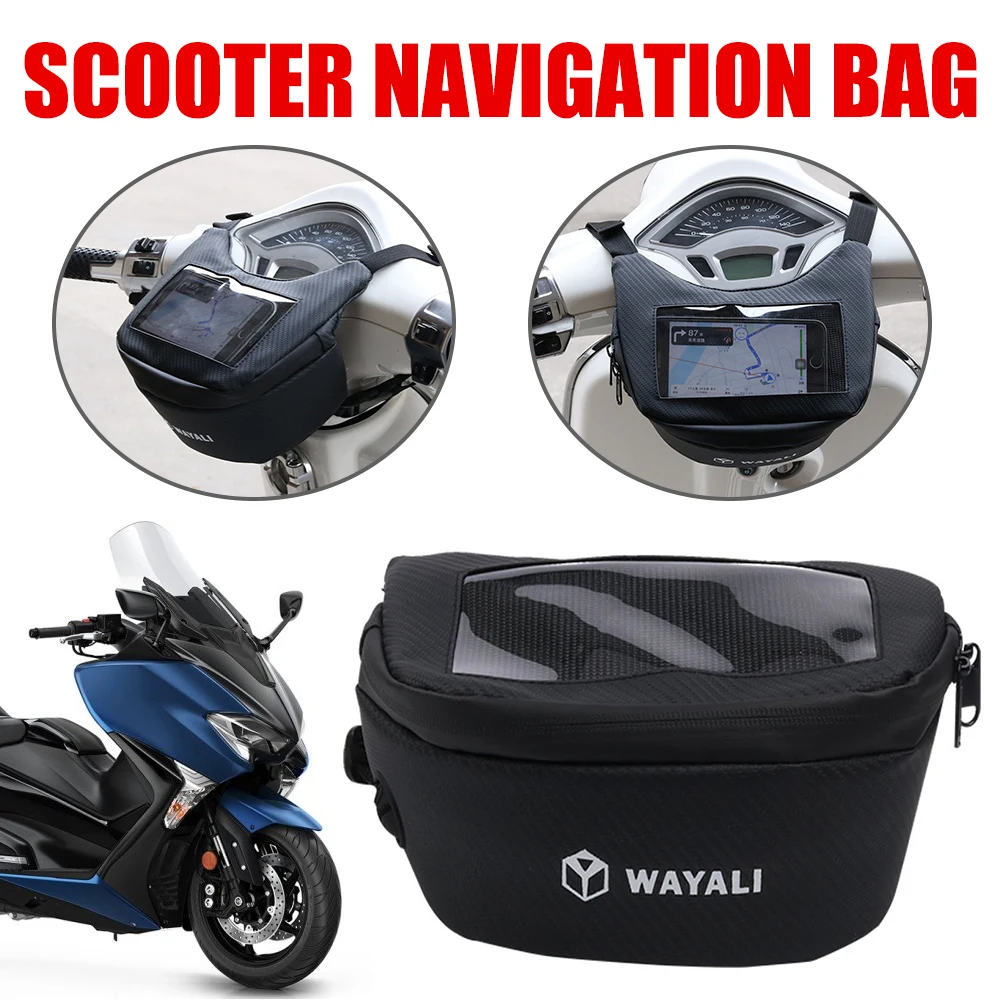 For Vespa TMAX 530 560 GTS 250 XMAX 300 NMAX 155 SYM TL 500 Sport Motorcycle Bag Front Waterproof Storage Touch Screen Waist Bag