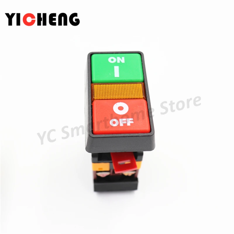 1pcs APBB-22-25N 22mm PPBB-30N 30mm horse self-reset double button with light power switch |