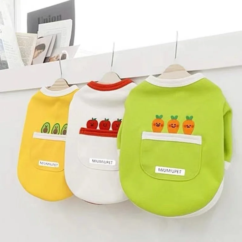 

Dog Clothes Spring New Style Pet Buckle Sweater Dog Clothes Thin Velvet Cat Pet Teddy Pomeranian Small Puppies Dog Accessories
